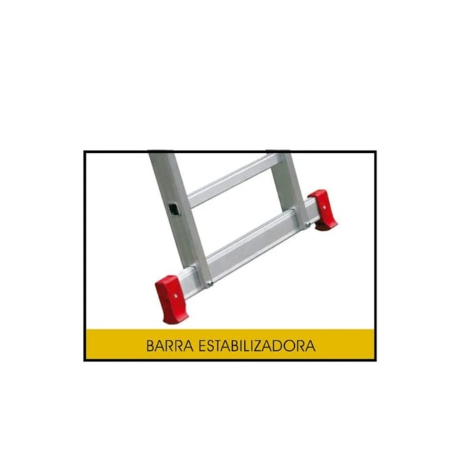 Escada Alumínio Multifunção 3 em 1 12 Degraus 3,39 / 1,57 Metros ESC0577 BOTAFOGO-95763f00-a068-4ce4-a767-d4ac379d96b2