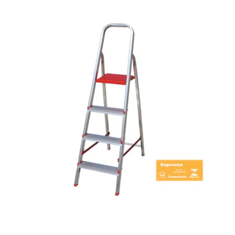 Escada de Alumínio 4 Degraus 1.42m ESC0063 BOTAFOGO -9e916cb2-bc38-42f7-bf8d-d651aa20041d