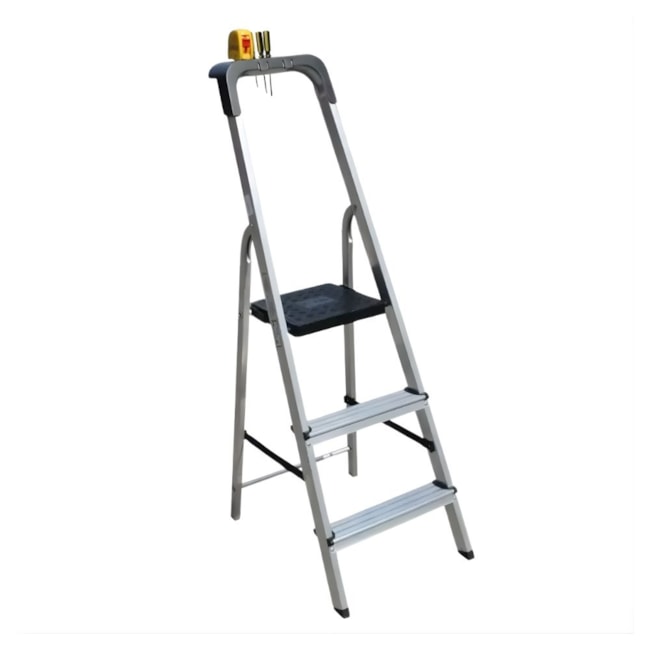 Escada de Alumínio com 3 Degraus Doméstica Botafogo Pro ESC0023 BOTAFOGO-95fb011f-2875-4d29-8d9c-cc91506faa02