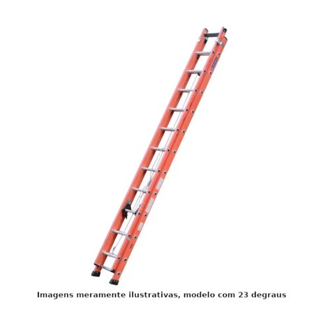 Escada de Fibra de Vidro Extensível 23 Degraus 4.25m EFV-23 COGUMELO