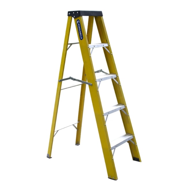 Escada de Fibra de Vidro Tesoura 4 Degraus 1.47M Aberta RF-4 COGUMELO-d10dea2d-83f8-4abb-acb8-7763ec80a3c7
