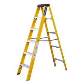 Escada de Fibra de Vidro Tesoura 5 Degraus 1.78 M RF-5 COGUMELO