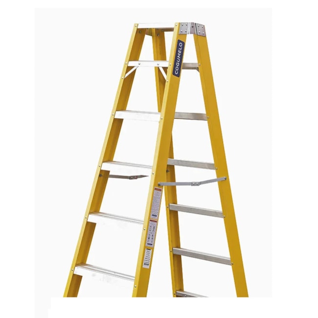 Escada de Fibra de Vidro Tesoura 6 Degraus 1.95m TF-6A COGUMELO-54a8e276-84a9-40ae-8e77-426a92189f07