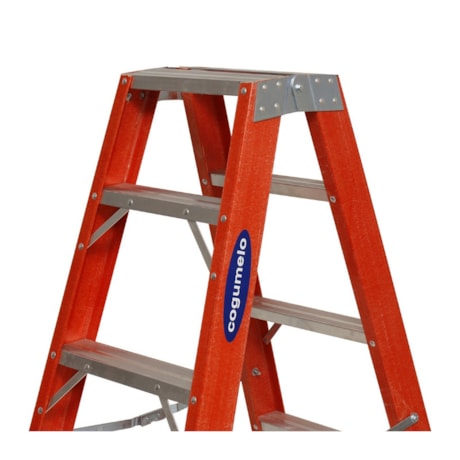 Escada de Fibra de Vidro Tesoura 8 Degraus 2.55m TF-8 COGUMELO-8b327292-2d62-4862-b906-91090b417d50