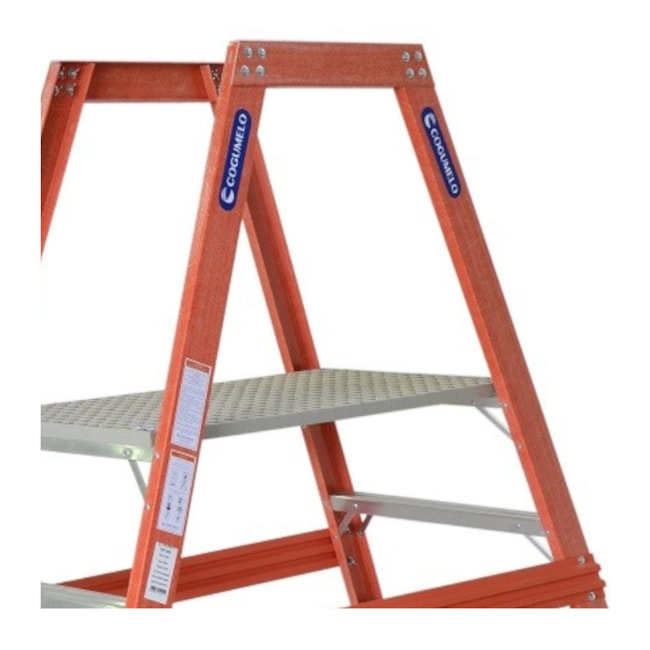 Escada em Fibra de Vidro com 2 Degraus e Plataforma 0,85 metros EPT-085 COGUMELO-f11b5677-c624-4156-929b-117eb102342c