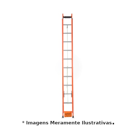 Escada Fibra de Vidro Extensível 39 Degraus 12,00 Metros EAFR-39 SINTESE