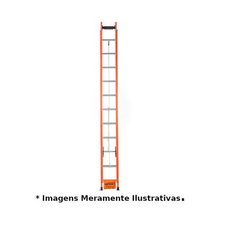 Escada Fibra de Vidro Extensível 39 Degraus 12,00 Metros EAFR-39 SINTESE