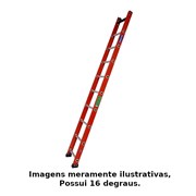 Escada Fibra de Vidro Singela 16 Degraus 5,3 metros SFV-16 COGUMELO 