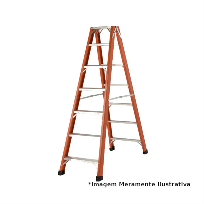 Escada Fibra de Vidro Tesoura 12 Degraus Duplo 3,32 Metros TAF-12 3,32M SINTESE-e05f07d3-14ce-495a-8d78-3d9b2f4f0f99