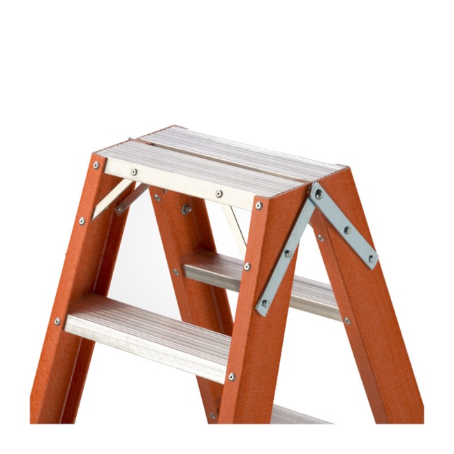 Escada Fibra de Vidro Tesoura 5 Degraus Duplo Acesso 1,36 Metros TAF-05 SINTESE-859b7735-41cb-4f28-ad45-cbd9c707b713