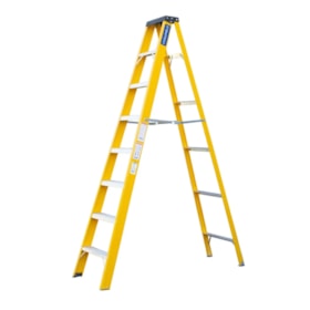 Escada Fibra de Vidro Tesoura 7 Degraus 2.38M RF-7 Cogumelo