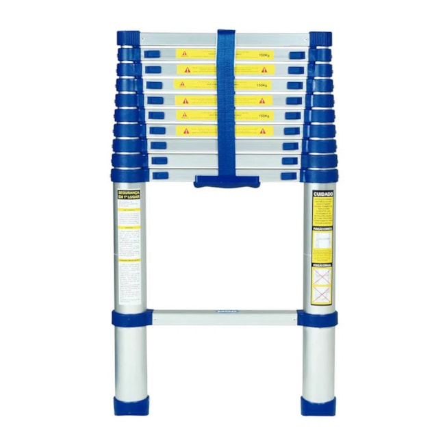 Escada Telescópica de Alumínio com 10 Degraus 3,20 Metros 005121 MOR-12c94ac3-8ab1-4d86-b61e-d6c1d6ac1563
