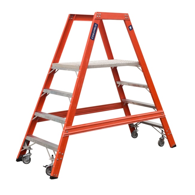 Escada Tipo Plataforma em Fibra de Vidro 4 Degraus 1,10 Metros EPT-110 COGUMELO-9d9ae234-5d06-4a8f-8a60-3a02c077b9aa