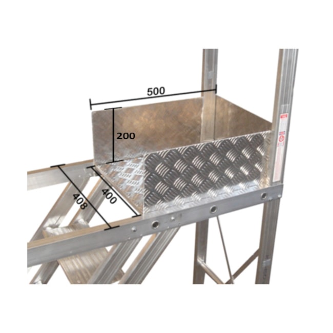Escada Trepadeira de Alumínio 3 Degraus e Corrimão TR 102 ALULEV-f89c9830-74aa-456f-8211-d6671ed44d31