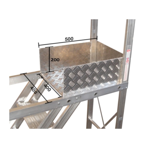 Escada Trepadeira em Alumínio com 12 Degraus e Corrimão TR 302 ALULEV 
											-3b2037ac-dcb8-4f64-9d01-d7632ccb69f6