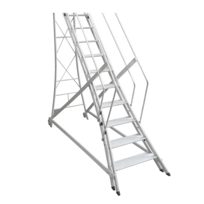 Escada Trepadeira em Alumínio com 16 Degraus e Corrimão TR 402 ALULEV -0d8fd4d1-d095-4007-8526-21503db178ff