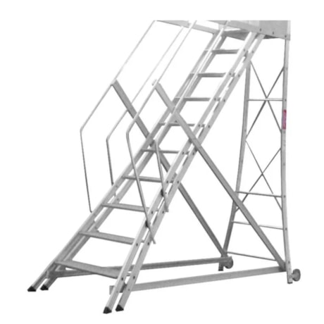 Escada Trepadeira em Alumínio com 9 Degraus com Corrimão TR 232 ALULEV-9661865d-9c9f-4955-9732-1a1c3c8fd20c