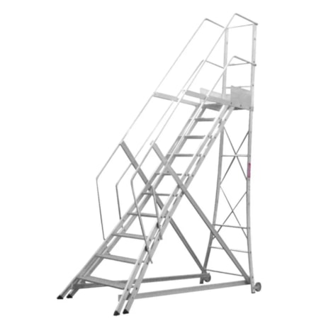 Escada Trepadeira em Alumínio com 9 Degraus com Corrimão TR 232 ALULEV-0ed67e35-00ef-4dbd-8972-d59d0521b6f6
