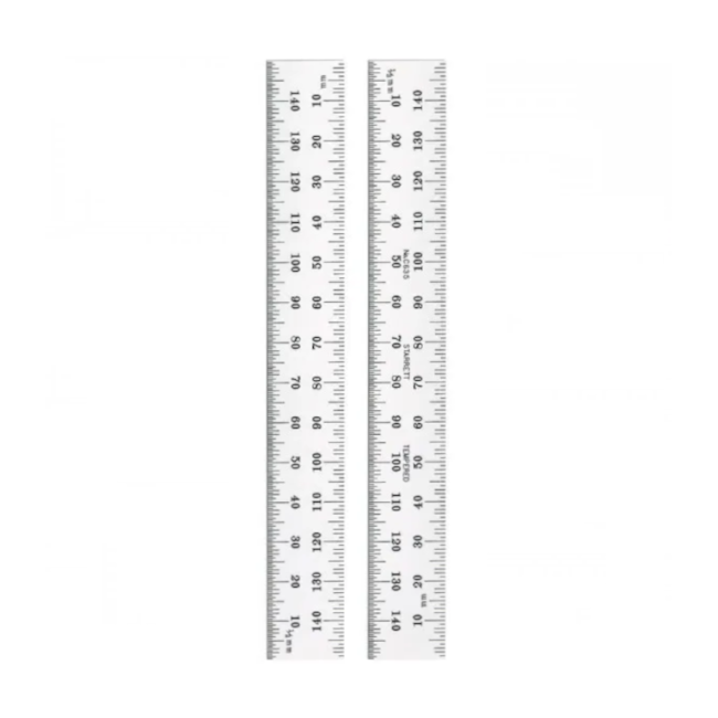 Escala de Aço com Graduação de 150mm e 0.5mm de um Lado e 1mm e 0.5mm no Lado Oposto C635-150 STARRETT-e4da668b-4459-4259-8a1b-d38bd077021c