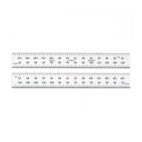 Escala de Aço com Graduação de 150mm e 0.5mm de um Lado e 1mm e 0.5mm no Lado Oposto C635-150 STARRETT-c0e42979-1534-4b8d-abf0-d3c23514b5d1