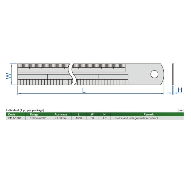 Escala de Aço Inox 1500mm 7110-1500 INSIZE-cbde4d9b-2a7f-4757-b4d0-d8d9dd4f22e6