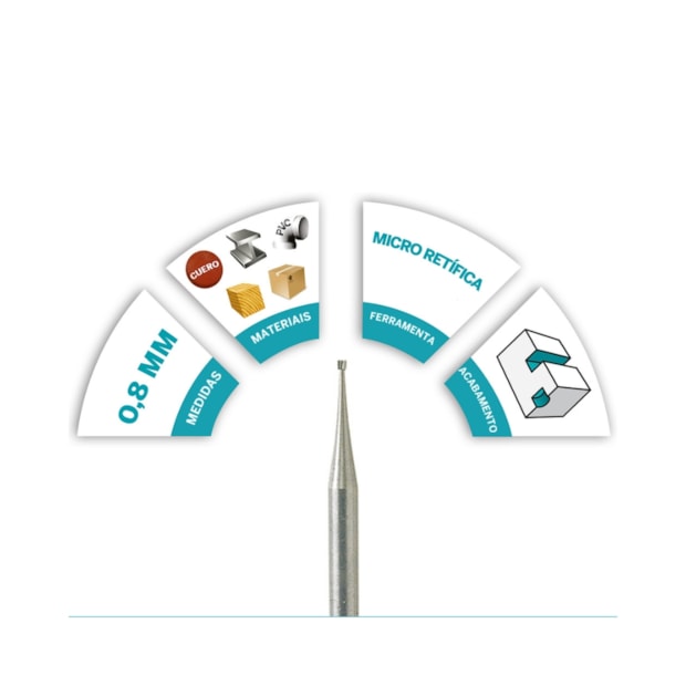 Escareador Cilíndrico para Gravar Micro Retífica de 0,8mm 108 26150108AC DREMEL-321b8adc-a273-410d-aa59-8b36df564e3f