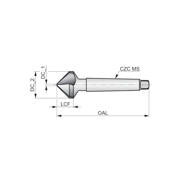 Escareador de Haste Cônica HSS 3 Canais 63mm 90º DIN 335 D G13863.0 DORMER-4f36315d-8317-4a6c-a060-01364f0d8395