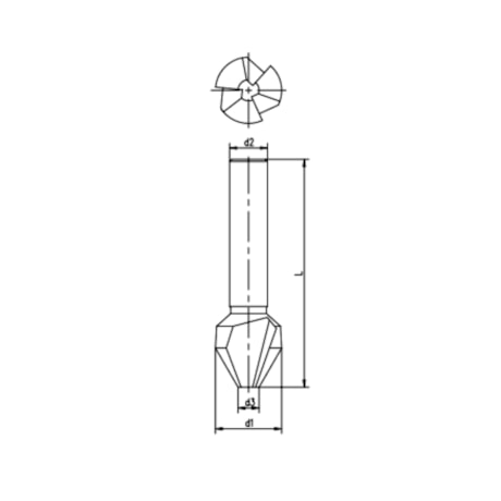 Escareador HSS 3,20mm à 16,50mm Haste Cilindrica 90º Din 335C 4225 INDAÇO-25124c70-ddac-4450-b2bd-705d9273abe8