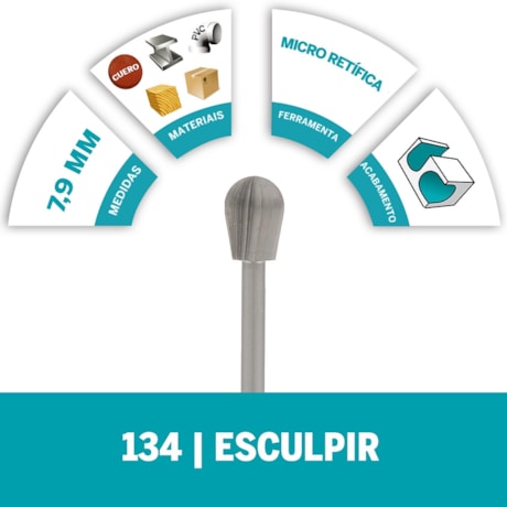 Escareador Redondo HSS 7.8mm para Micro Retifica 2615000134 DREMEL-0503f80b-9a39-4e1a-9a6c-7783057e8bc2