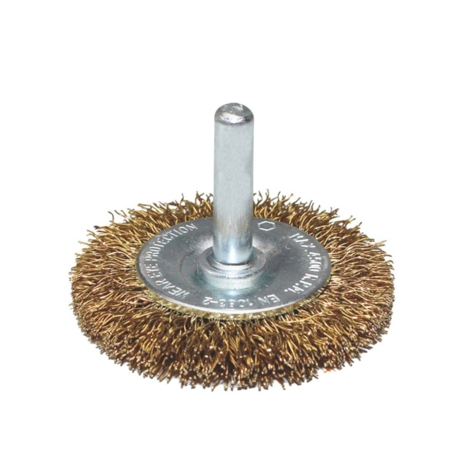 Escova de Aço Circular Ondulada com Haste 2
