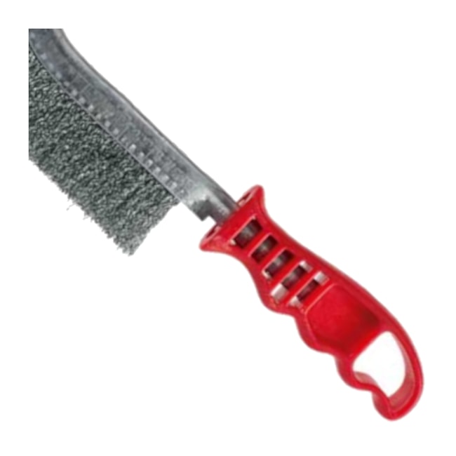 Escova de Aço Manual Universal Cabo Plástico Red 06735 INEBRAS-a7490052-eb57-445f-b185-09e79c9d9943