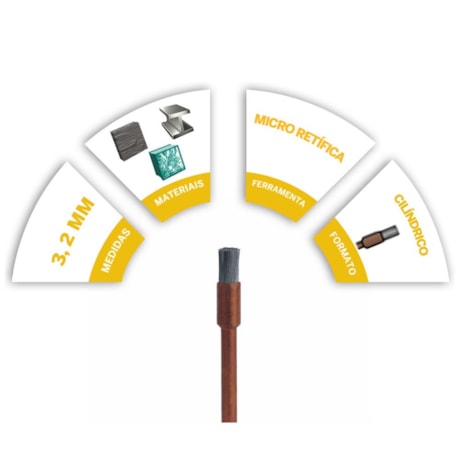 Escova de Aço Pincel 1/8