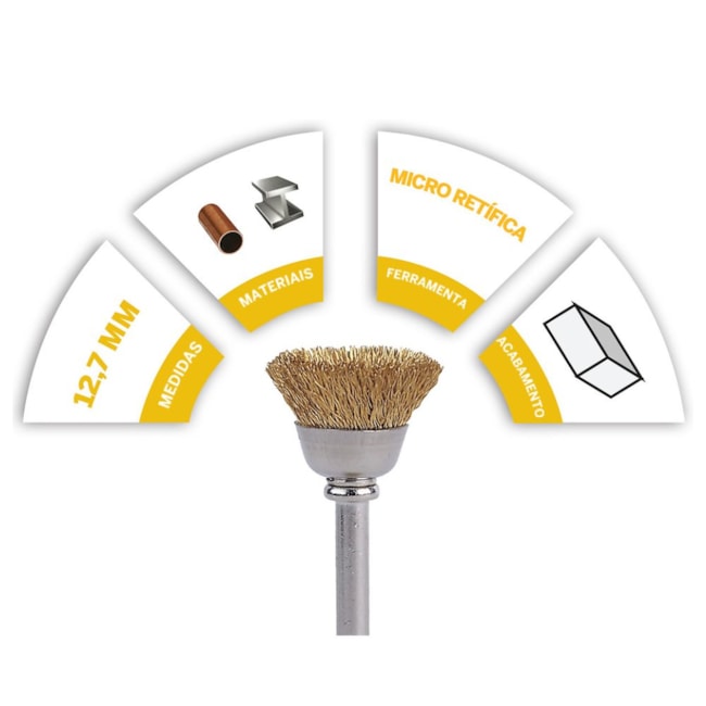 Escova de Latão Copo 1/2