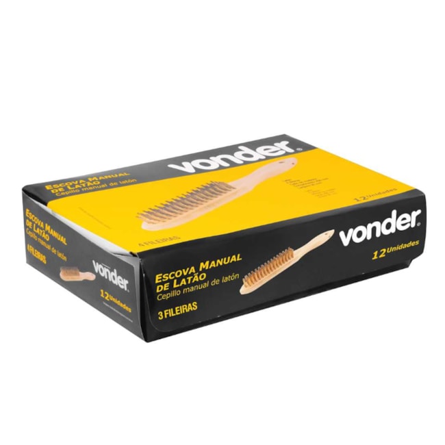 Escova Manual de Latão com 4 Fileiras e Cabo de Madeira 3599100400 VONDER-8477afe3-a170-4605-ae7d-78d20661b68f