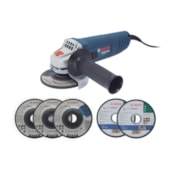 Esmerilhadeira Angular 4.1/2" 850W 110V com 3 Discos GWS 850 + 2 Discos de Corte para Metal 4.1/2" BOSCH Esmerilhadeira Angular 4.1/2" 850W 110V com 3 Discos GWS 850 + 2 Discos de Corte para Metal 4.1/2" BOSCH