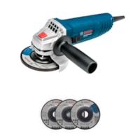 Esmerilhadeira Angular 4.1/2" 850W com 3 Discos GWS 850 BOSCH