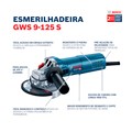 Esmerilhadeira Angular 5" 900 W GWS 9-125 S BOSCH