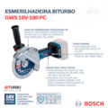 Esmerilhadeira Angular 7" 18V sem Bateria e sem Carregador GWS 18V-180 PC BOSCH