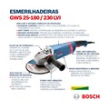 Esmerilhadeira Angular 9" 2500W GWS 25-230 LVI BOSCH