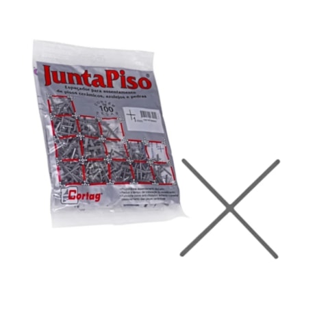 Espaçador Juntapiso 1.0mm 100 Peças 60505 CORTAG