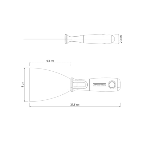 Espátula Aço Flexível 8cm com Cabo de Plástico 77396085 TRAMONTINA-8126d359-5488-4306-be6a-bd17e08e1a33