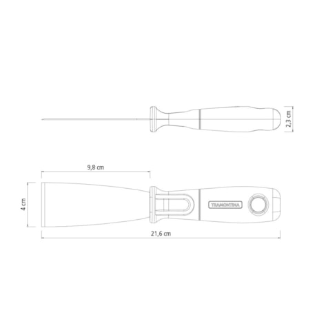 Espatula / Betumadeira Rigida Aço Cabo Plastico 4cm 77395045 TRAMONTINA-54892d3b-a2b0-43a5-931e-cbbf1fe3a807