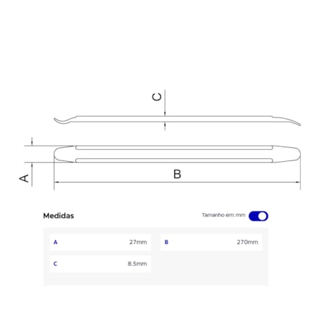 Espátula Chata para Pneu 10
