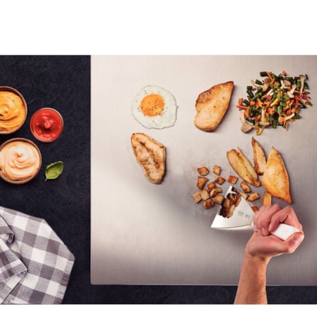 Espátula em Aço Inox e Cabo de Polipropileno Branco 4