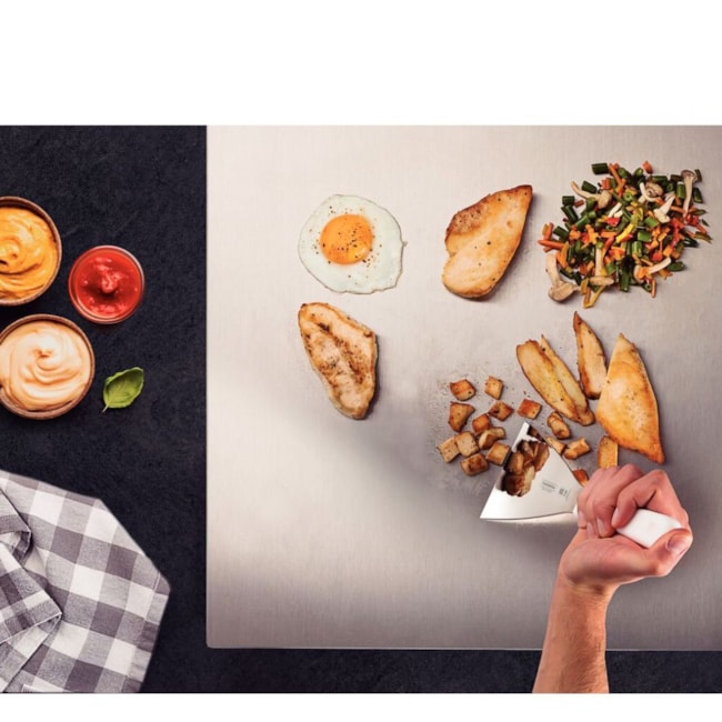 Espátula em Aço Inox e Cabo de Polipropileno Branco 4