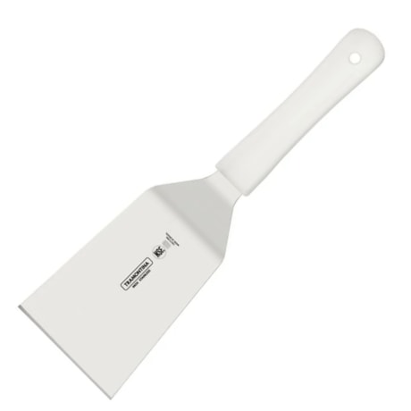 Espátula Inox para Frituras Cabo de Polipropileno Branco 6