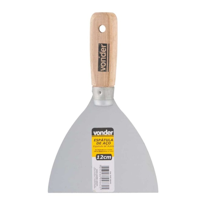 Espatula Lisa com Cabo de Madeira 12cm 3087182012 VONDER-332d30a1-dae9-41f1-b353-7814a9564f7a