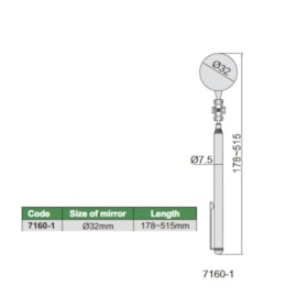 Espelho para Inspeção com Cabo Telescópico 32mm 7160-1 INSIZE
