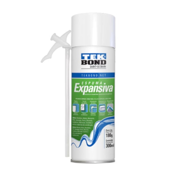 Espuma Expansiva PU 180 Gramas 300ML 21101005700 TEKBOND-57802dc4-601c-46be-acde-59cf3bfe20f4