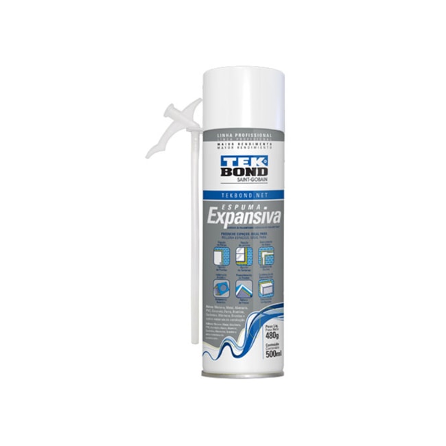 Espuma Expansiva PU 480gr/500ml 21101006100 TEKBOND-97dd7384-6b76-481a-9b39-d861fd02f309